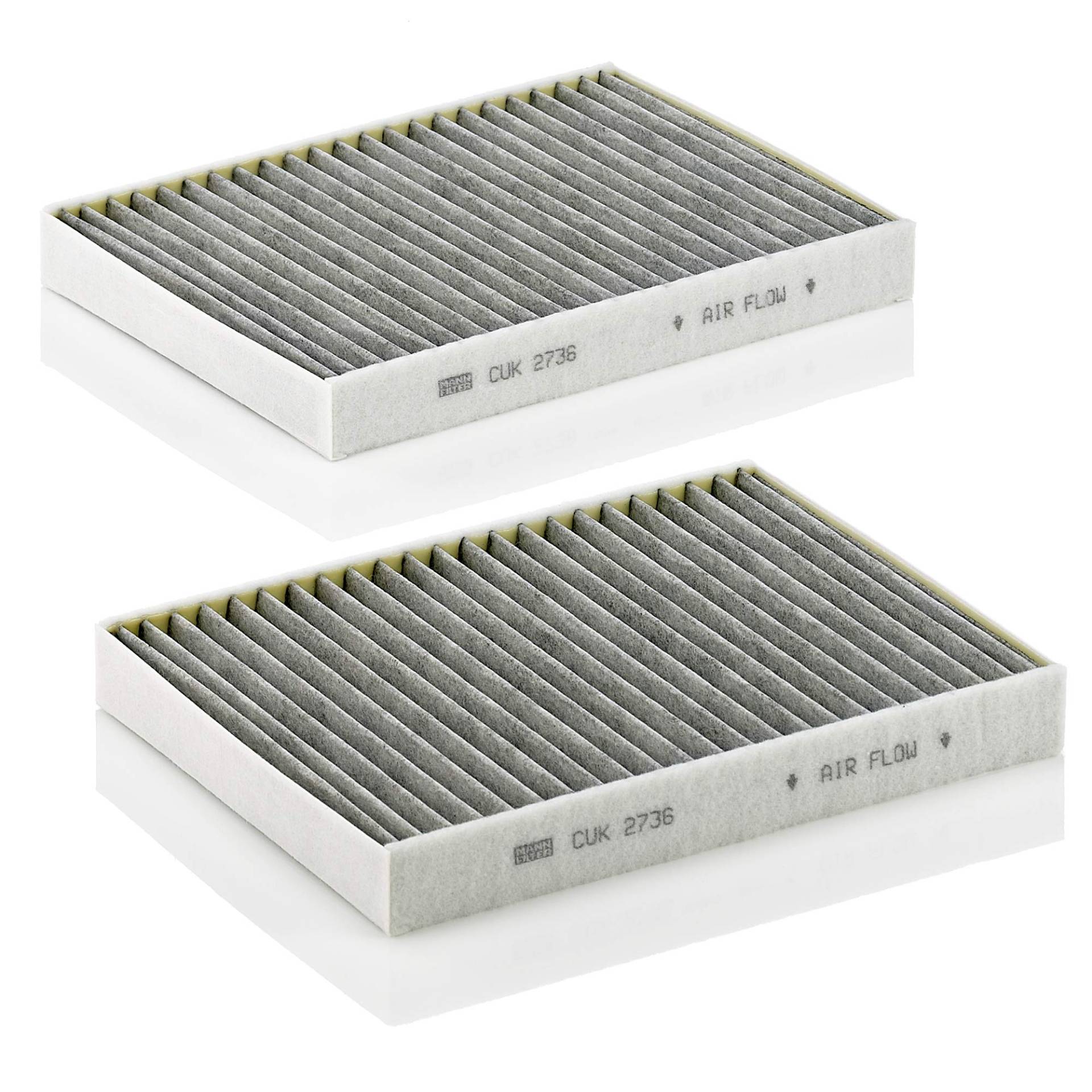 Original MANN-FILTER Innenraumfilter CUK 2736-2 – Kabinenluftfilter Satz (2er Set) – Für PKW Original MANN-FILTER Innenraumfilter CUK 2736-2 – Kabinenluftfilter Satz (2er Set) – Für PKW von MANN-FILTER