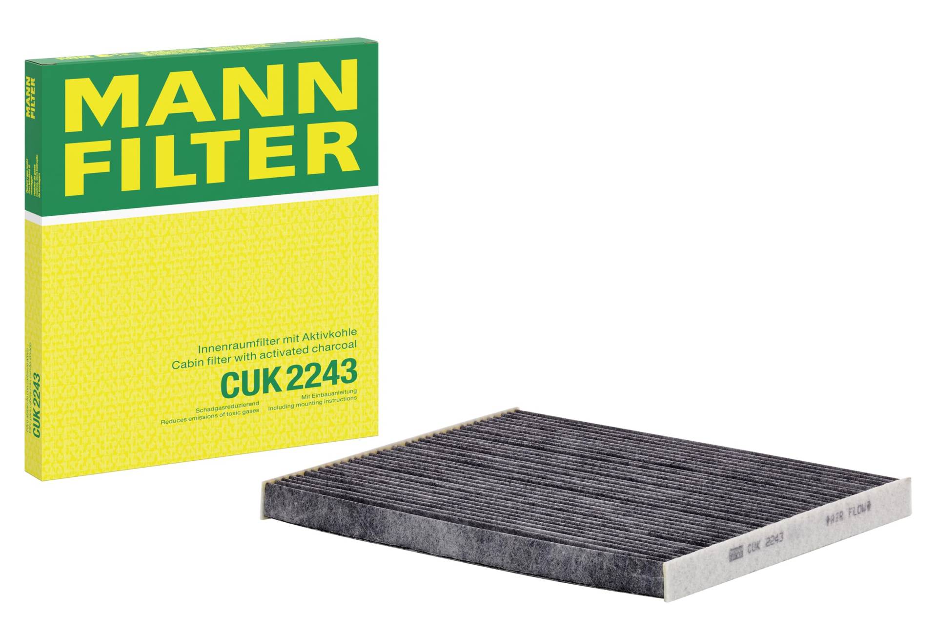 MANN-FILTER CUK 2243 Filtro de habitáculo – Filtro con carbón activo – para automóviles con volante a la derecha MANN-FILTER CUK 2243 Filtro de habitáculo – Filtro con carbón activo – para automóviles con volante a la derecha von MANN-FILTER