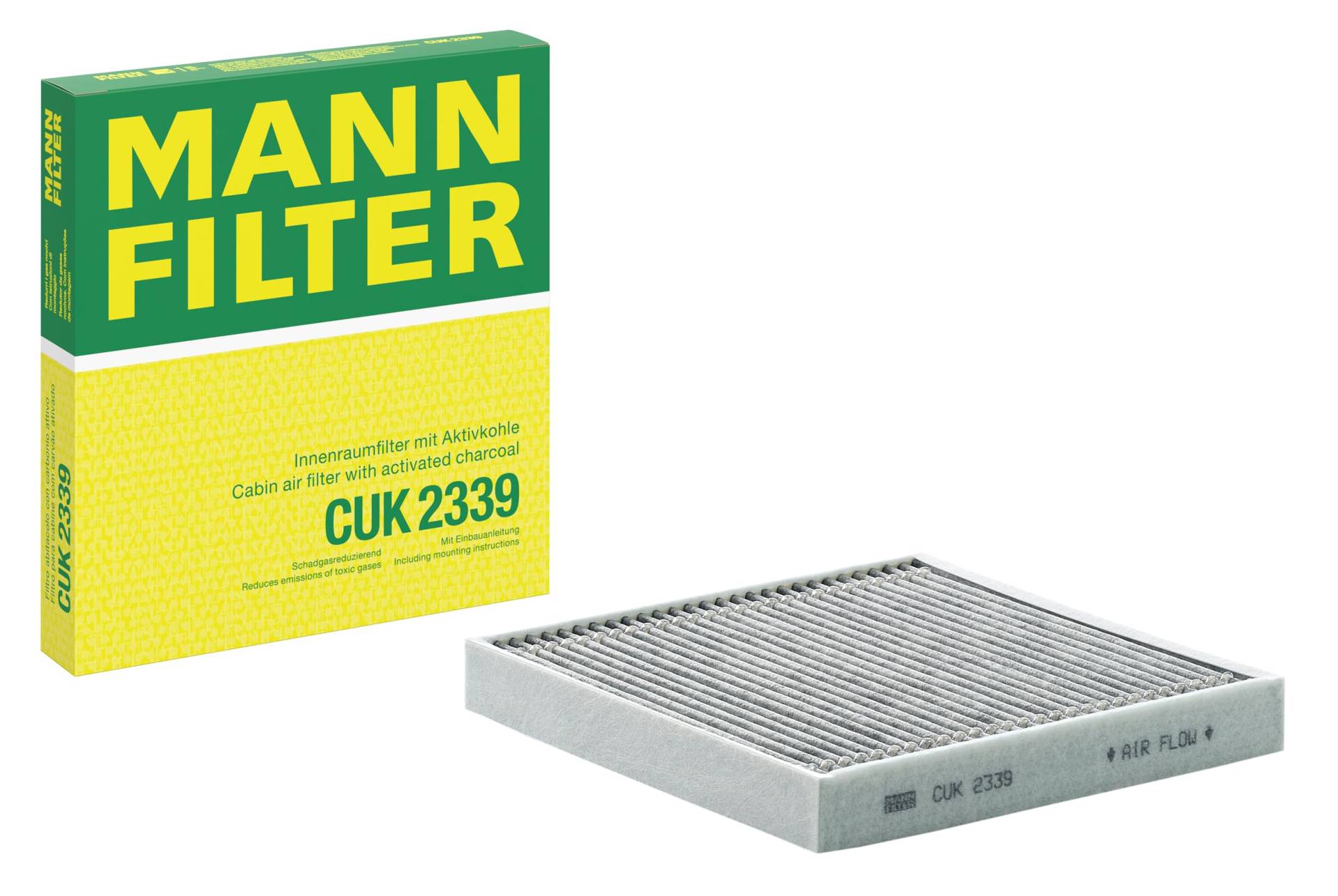 MANN-FILTER CUK 2339 Innenraumfilter – Pollenfilter mit Aktivkohle – Für PKW MANN-FILTER CUK 2339 Innenraumfilter – Pollenfilter mit Aktivkohle – Für PKW von MANN-FILTER
