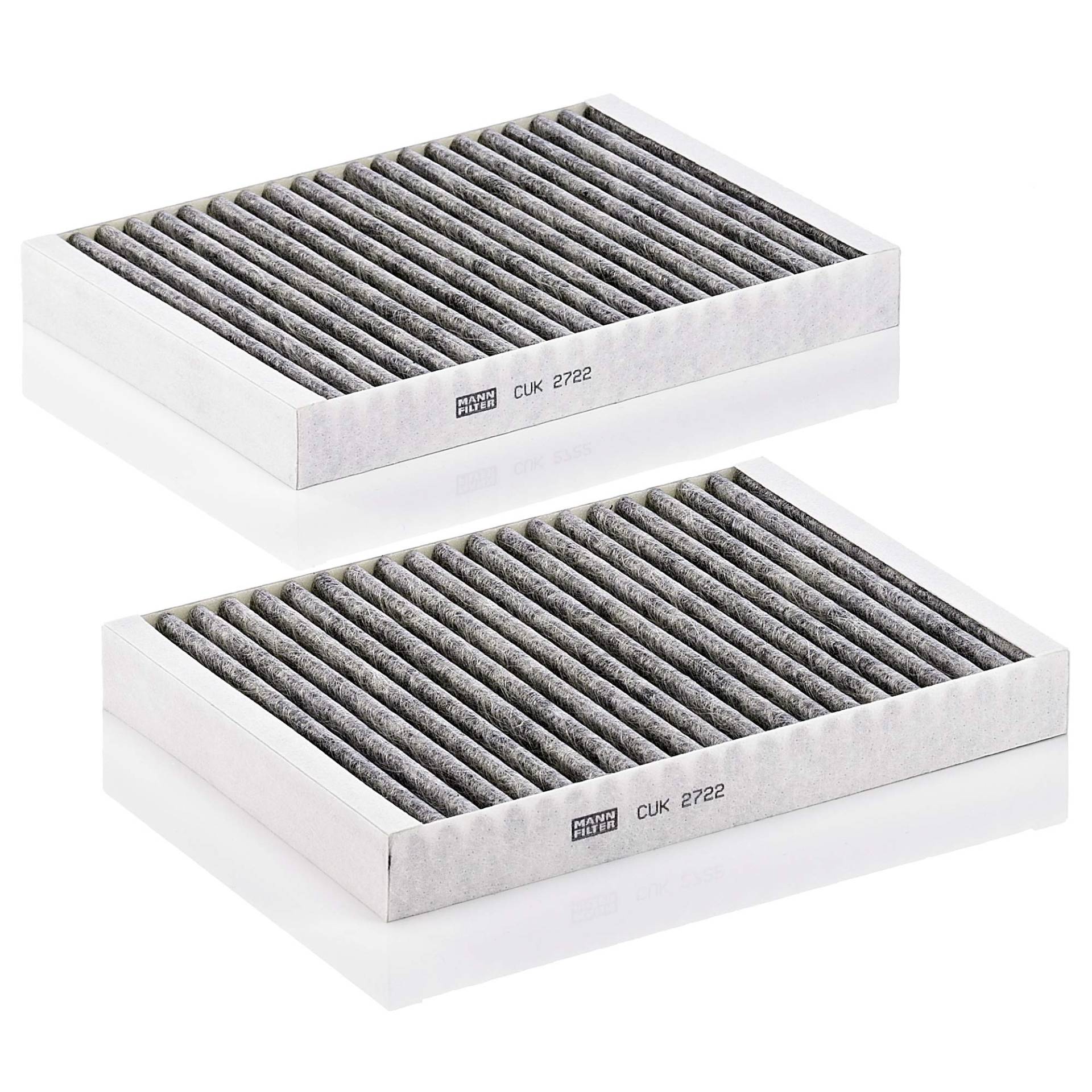 MANN-FILTER CUK 2722-2 Innenraumfilter – Kabinenluftfilter Satz (2er Set) mit Aktivkohle – Für PKW MANN-FILTER CUK 2722-2 Innenraumfilter – Kabinenluftfilter Satz (2er Set) mit Aktivkohle – Für PKW von MANN-FILTER