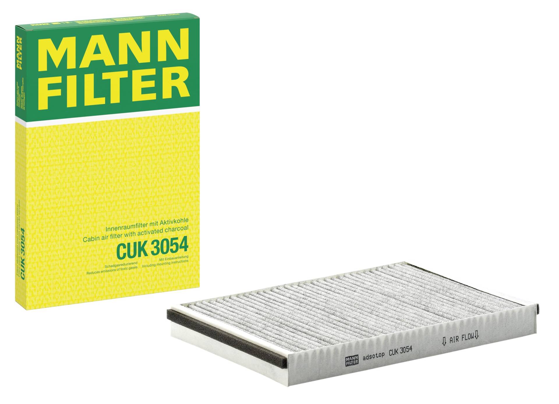 MANN-FILTER CUK 3054 Innenraumfilter – Pollenfilter mit Aktivkohle – Für PKW MANN-FILTER CUK 3054 Innenraumfilter – Pollenfilter mit Aktivkohle – Für PKW von MANN-FILTER