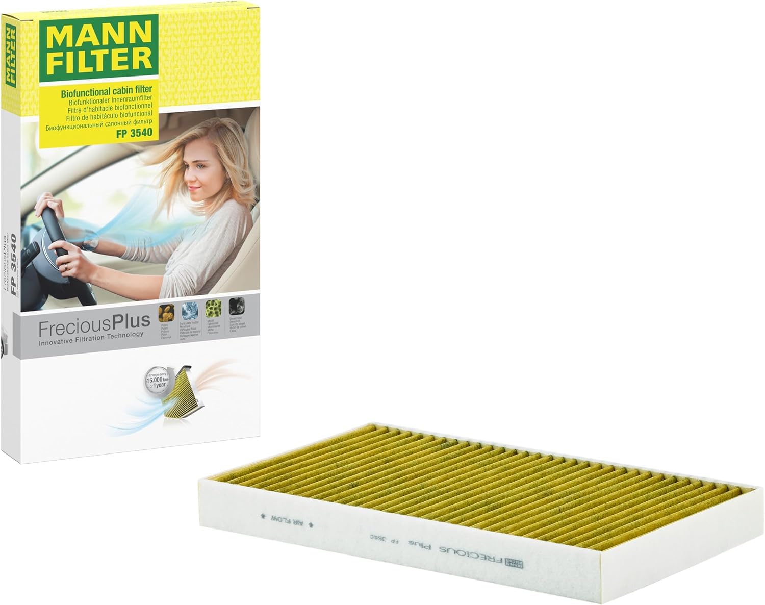 MANN-FILTER FP 3540 Filtro de habitáculo – biofuncional FreciousPlus – Para automóviles von MANN-FILTER