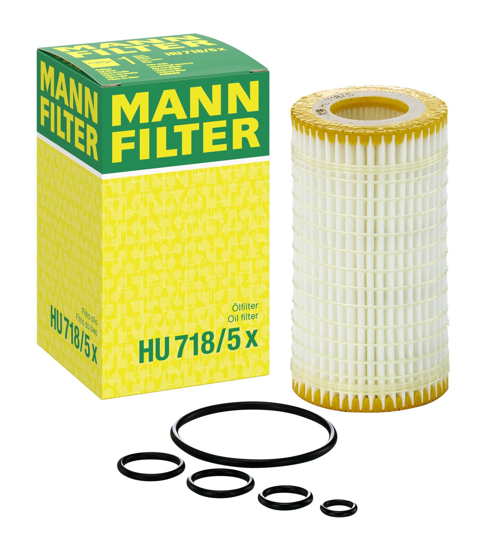 MANN-FILTER HU 718/5 X Ölfilter – Ölfilter Satz mit Dichtung / Dichtungssatz – Für PKW von MANN-FILTER