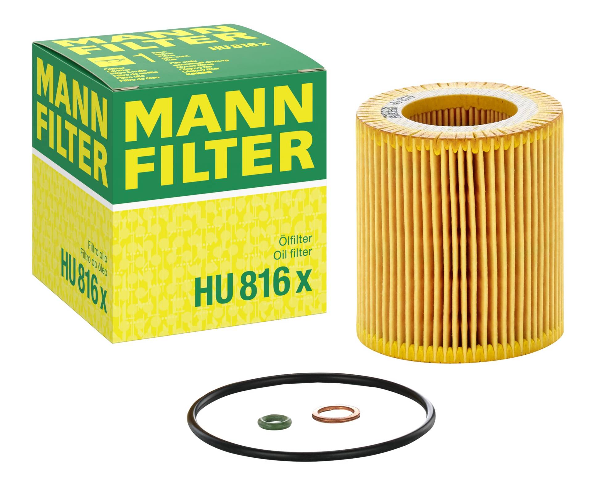 MANN-FILTER HU 816 X Ölfilter – Ölfilter Satz mit Dichtung/Dichtungssatz – Für PKW von MANN-FILTER