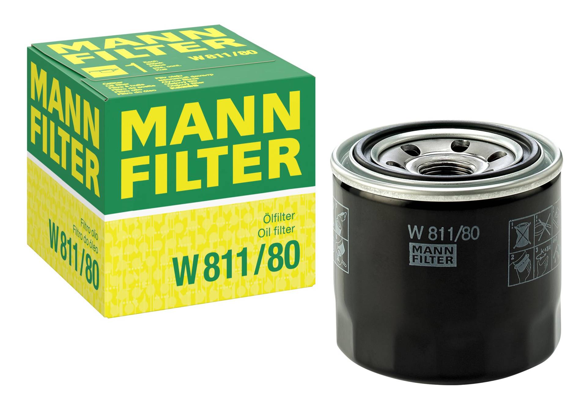 MANN-FILTER W 811/80 Ölfilter – Für PKW und Nutzfahrzeuge von MANN-FILTER