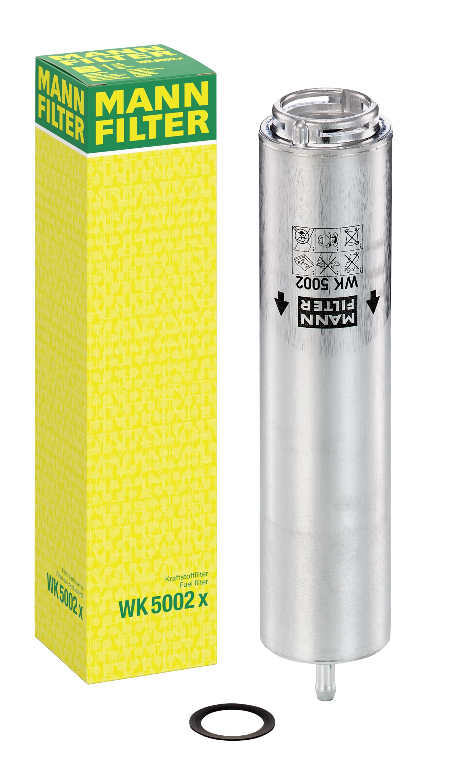 MANN-FILTER WK 5002 X Kraftstofffilter – Kraftstofffilter Satz mit Dichtung / Dichtungssatz – Für PKW MANN-FILTER WK 5002 X Kraftstofffilter – Kraftstofffilter Satz mit Dichtung / Dichtungssatz – Für PKW von MANN-FILTER