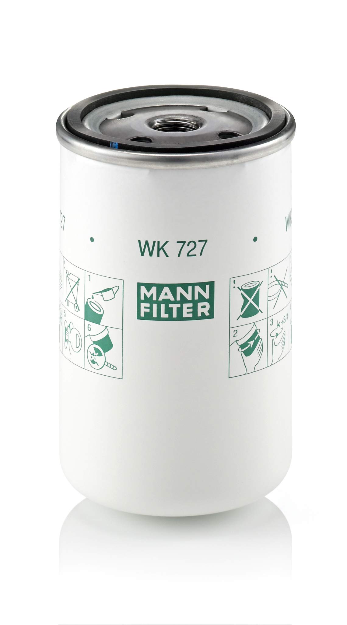 MANN-FILTER WK 727 Kraftstofffilter – Für Nutzfahrzeug von MANN-FILTER