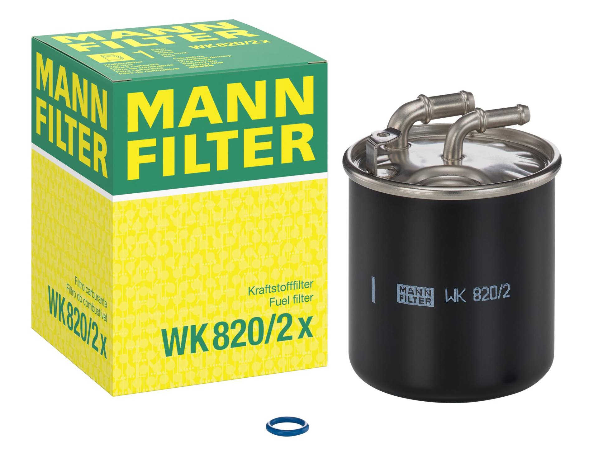 MANN-FILTER WK 820/2 X Kraftstofffilter – Kraftstofffilter Satz mit Dichtung / Dichtungssatz – Für PKW und LKW von MANN-FILTER