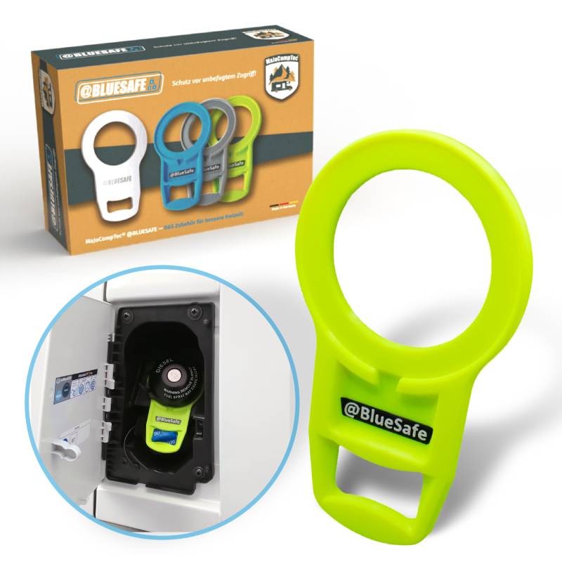 Manufaktur3D MaJoCompTec® Tankdeckel Sicherung I Tanksicherung für AdBlue Tankverschluss Deckel I Zubehör Kastenwagen Wohnmobil (für FIAT Ducato, Neon Gelb) von MaJoCompTec