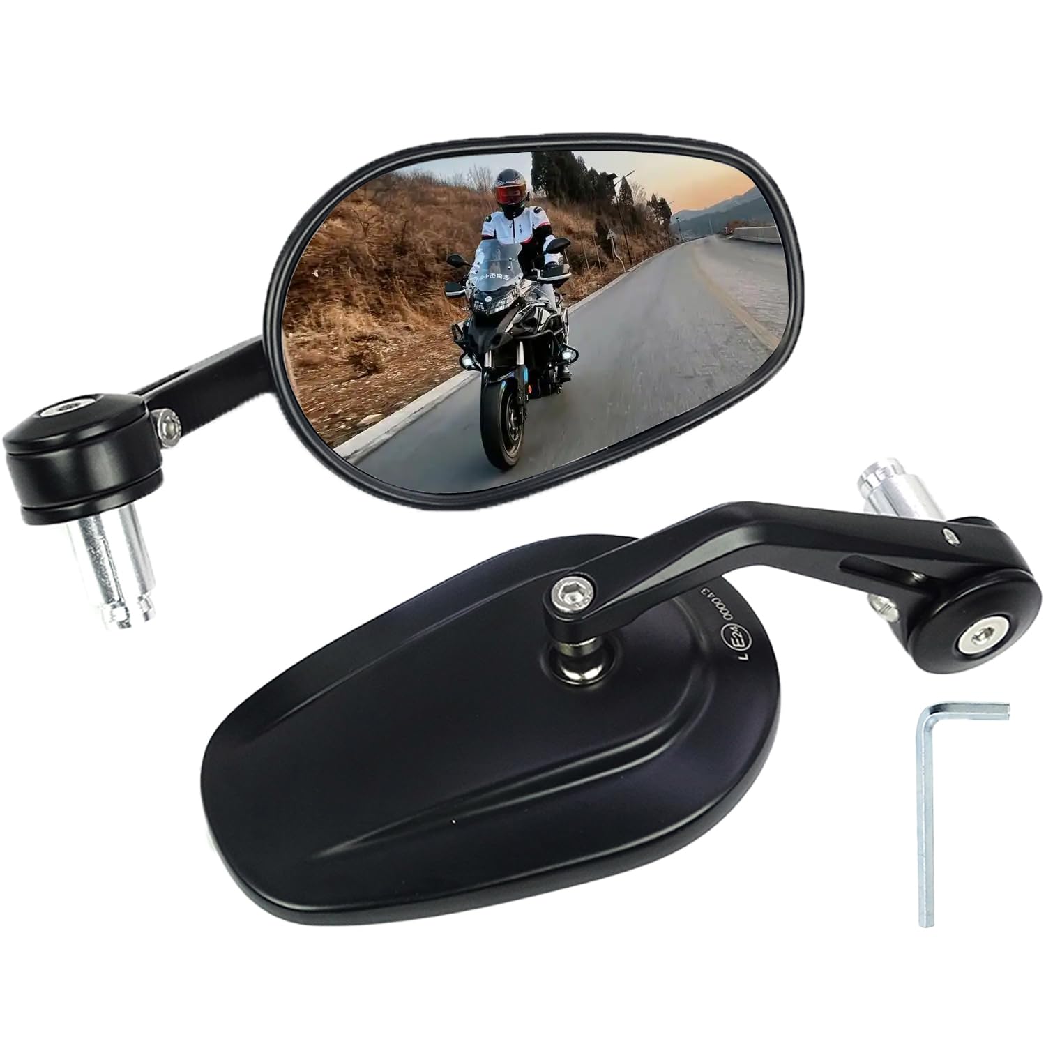 Maoyubelt motorrad spiegel, 2 Stück lenkerendenspiegel e geprüft, 360°drehbarer Lenkerspiegel Motorrad, 7/8" 22mm lenkerspiegel motorrad Kompatibal mit die meisten Motorradmarken, Streetbikes, ATVs Maoyubelt motorrad spiegel, 2 Stück lenkerendenspiegel e geprüft, 360°drehbarer Lenkerspiegel Motorrad, 7/8" 22mm lenkerspiegel motorrad Kompatibal mit die meisten Motorradmarken, Streetbikes, ATVs von Maoyubelt