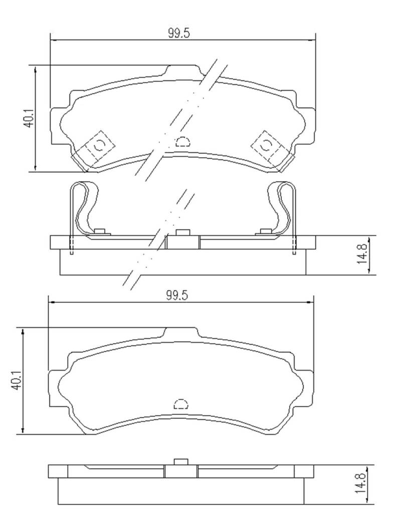 MAPCO 6659 Bremsbeläge, 4 Stück von Mapco