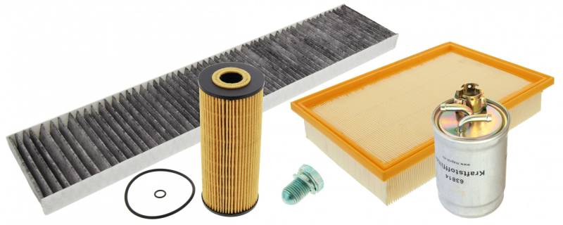 Mapco 68908 Inspektionspaket Ölfilter Luftfilter Innenraumfilter Kraftstofffilter Ölablaßschraube von Mapco