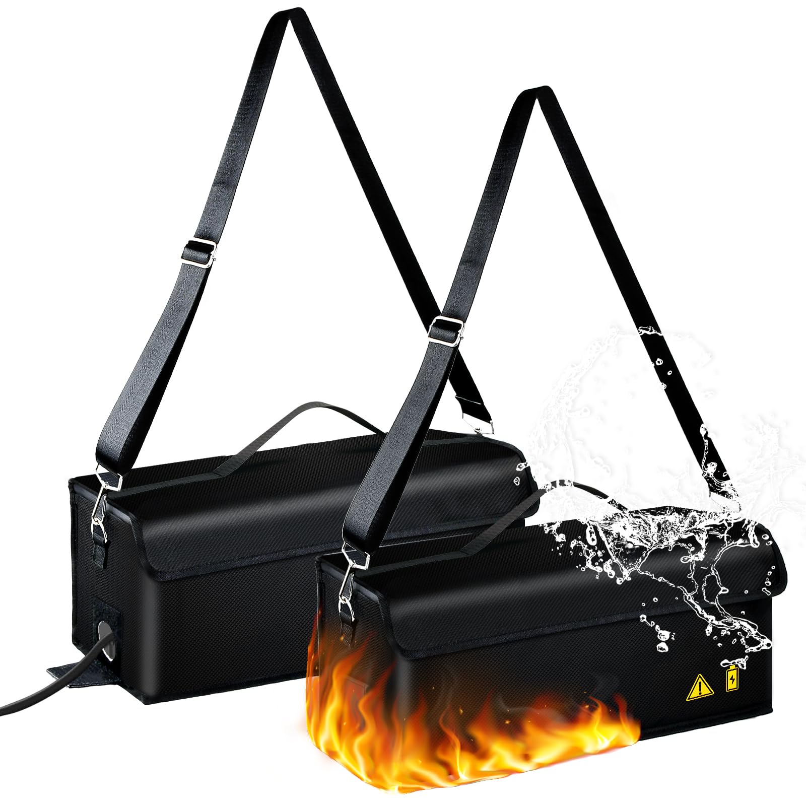 Mapille 2 Stück Ebike Akku Tasche Schwarz, Feuerfest bis 1400 °C, Akku Tasche Wasserdicht Explosionssicher, Ebike akku schutzhülle Großraum für Lagerung Transport, 49 x 15 x 15cm Mapille 2 Stück Ebike Akku Tasche Schwarz, Feuerfest bis 1400 °C, Akku Tasche Wasserdicht Explosionssicher, Ebike akku schutzhülle Großraum für Lagerung Transport, 49 x 15 x 15cm von Mapille