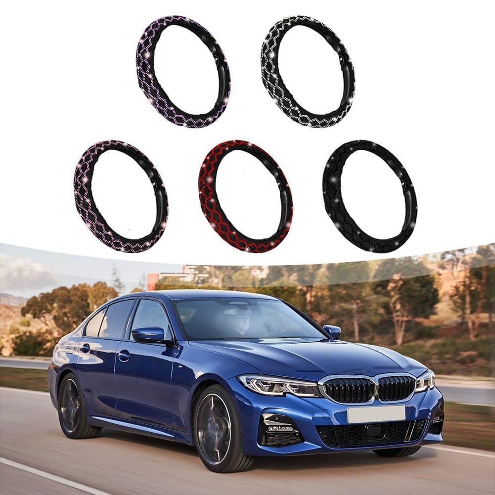Comfort Driven Car Wave Lenkradbezug mit atemberaubenden Diamant-Details (D) von Marchfunny