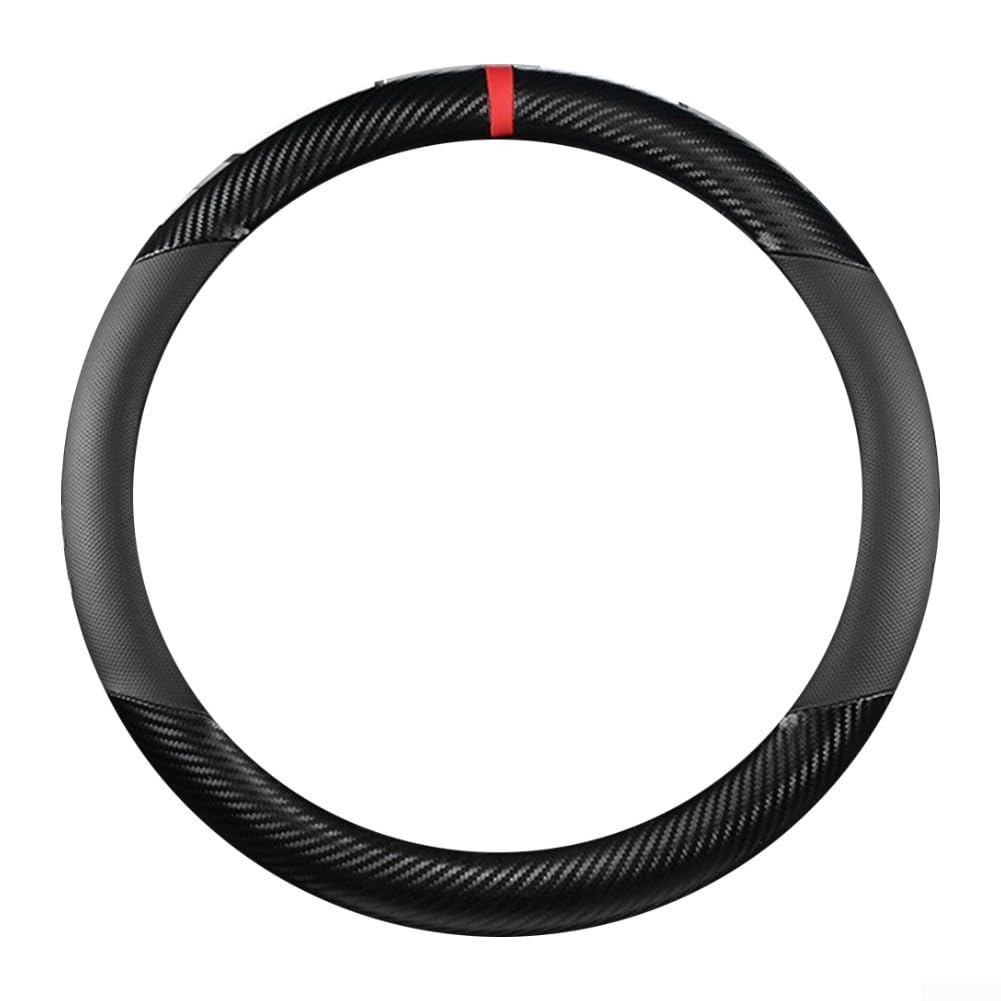 Ergonomischer Lenkradbezug aus Kohlefaser, 38,1 cm, verbesserter Griff für Autos, LKWs und SUVs, einfache Installation Ergonomischer Lenkradbezug aus Kohlefaser, 38,1 cm, verbesserter Griff für Autos, LKWs und SUVs, einfache Installation von Marchfunny