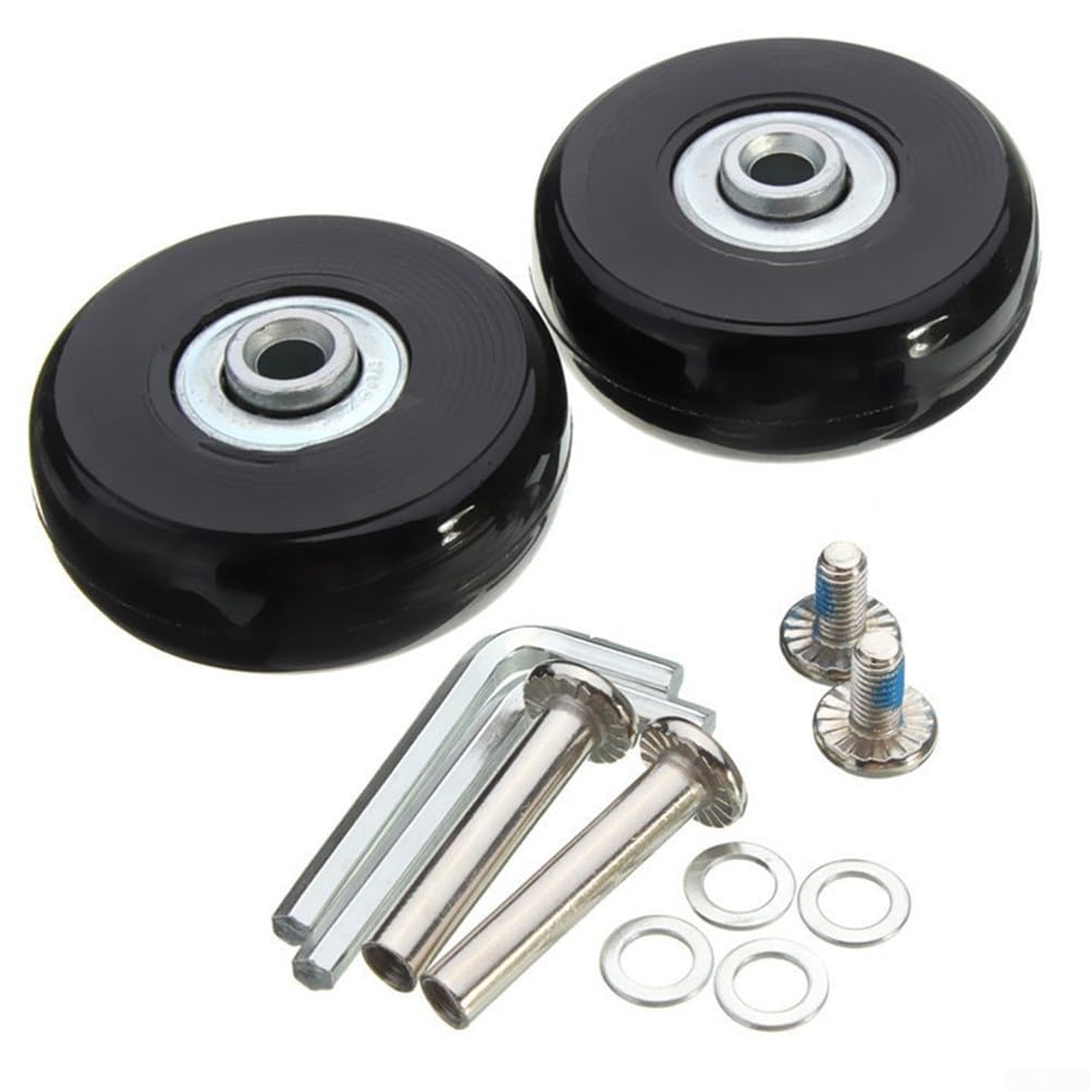 Ersatzrad-Set für Gepäck und Skates, 2 Gummirollen mit Montagewerkzeugen (43 mm x 18 mm) von Marchfunny