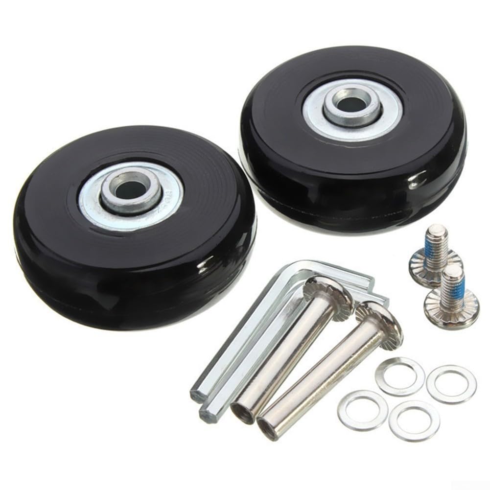 Ersatzrad-Set für Gepäck und Skates, 2 Gummirollen mit Montagewerkzeugen (54 mm x 18 mm) von Marchfunny