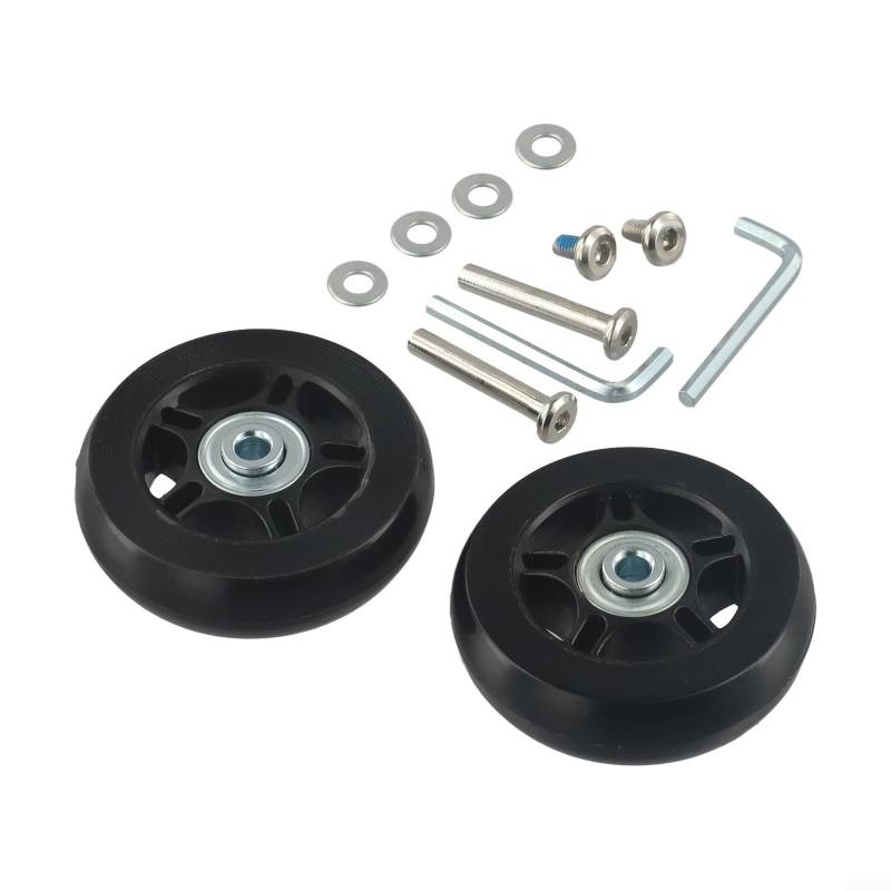 Ersatzrad-Set für Gepäck und Skates, 2 Gummirollen mit Montagewerkzeugen (60 mm x 18 mm) von Marchfunny