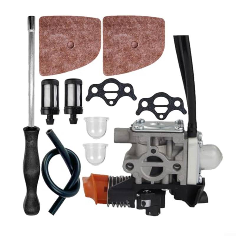 Marchfunny Vergaser-Kit für FS94R FS94 KM94R HL94 Freischneider Trimmer mit Installationswerkzeug Dichtungen Luftfilter Kraftstoffleitungen Kompatibles Ersatzteil 4149-120-0602 von Marchfunny