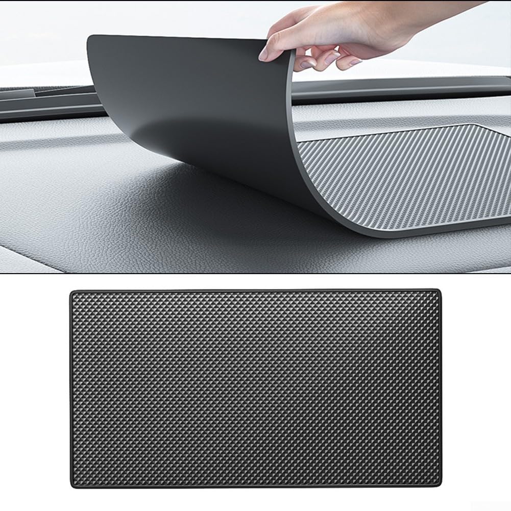 Rutschfeste Silikon-Aufbewahrungsmatte für das Armaturenbrett, passend für die meisten Modelle, 180 x 130 mm Rutschfeste Silikon-Aufbewahrungsmatte für das Armaturenbrett, passend für die meisten Modelle, 180 x 130 mm von Marchfunny