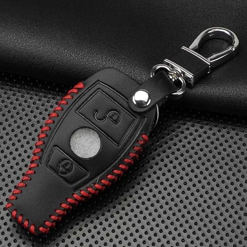 Schlüsselanhänger aus Leder für Mercedes A-Klasse Fahrzeuge, 2 Tasten, schützt vor Kratzern und Staub Schlüsselanhänger aus Leder für Mercedes A-Klasse Fahrzeuge, 2 Tasten, schützt vor Kratzern und Staub von Marchfunny