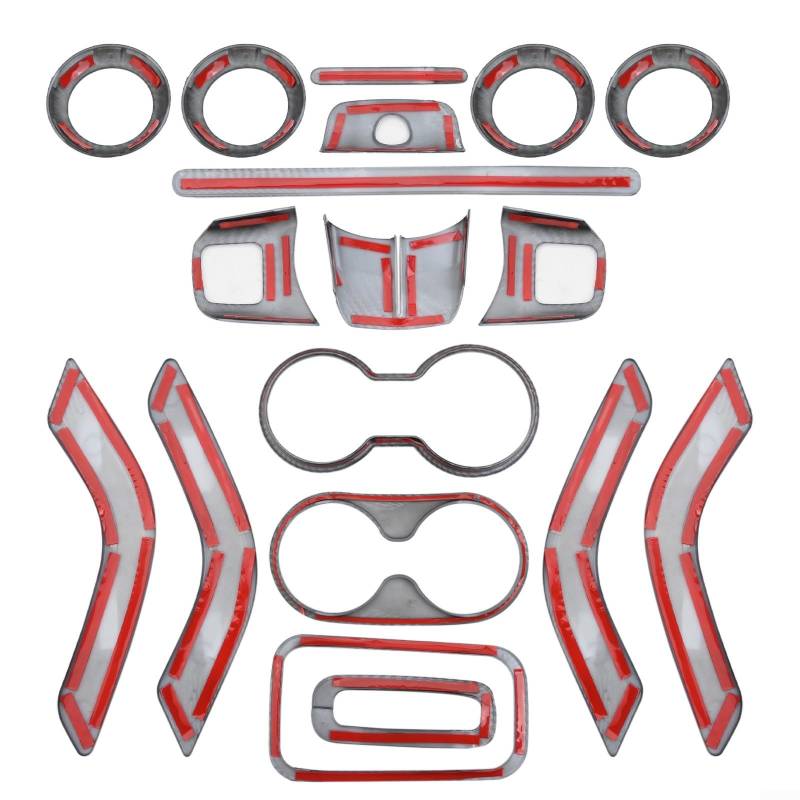 Vereinfachen Sie Ihren Auto-Dekorationsprozess mit unserem neuesten Set von Premium-Innenverkleidungen, die speziell für das ikonische "For Jeep"-Modell für Wrangler von '11 bis '17 (schwarzes von Marchfunny