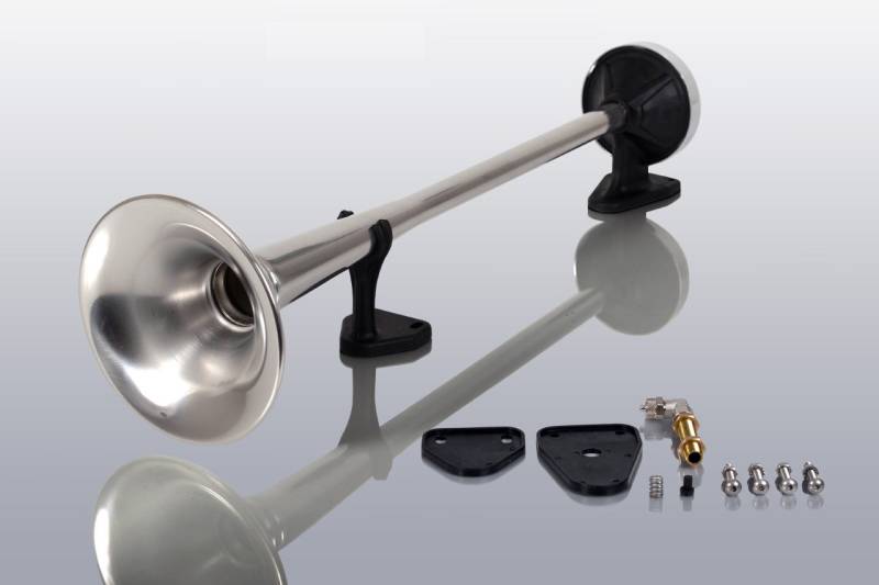 Marco Edelstahl LKW Druckluft Einzelhorn 60cm lang (aus Edelstahl) inkl. Anschluss- und Anbaumaterial~ von Marco