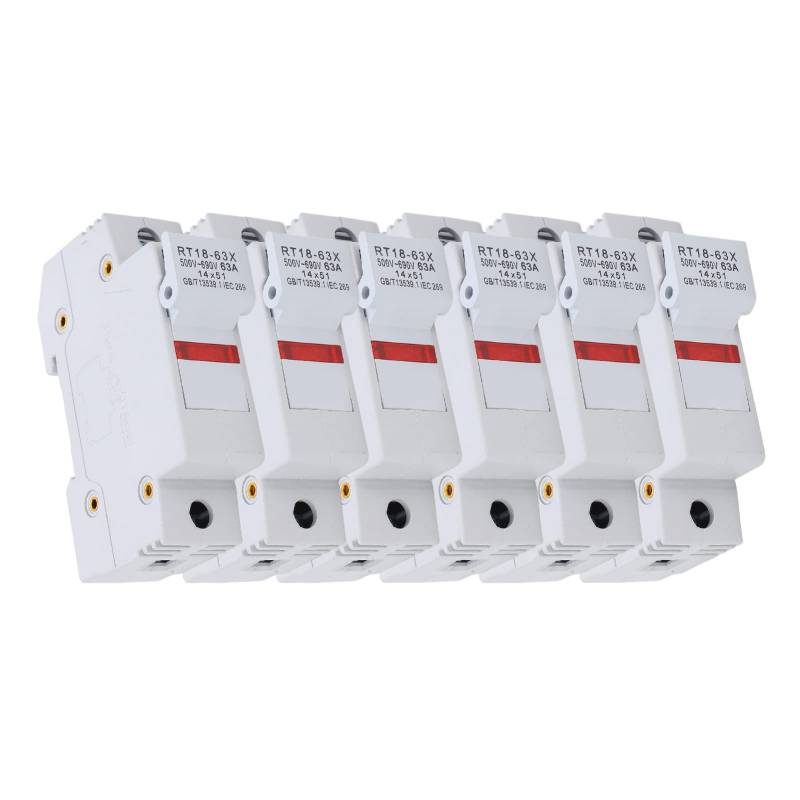 ABS ABS Copper Insurance Basis mit LED -Licht für Stromverteilung, 6 X Sicherungshalter, Mini -Schaltungszubehör (1P) von Marhynchus