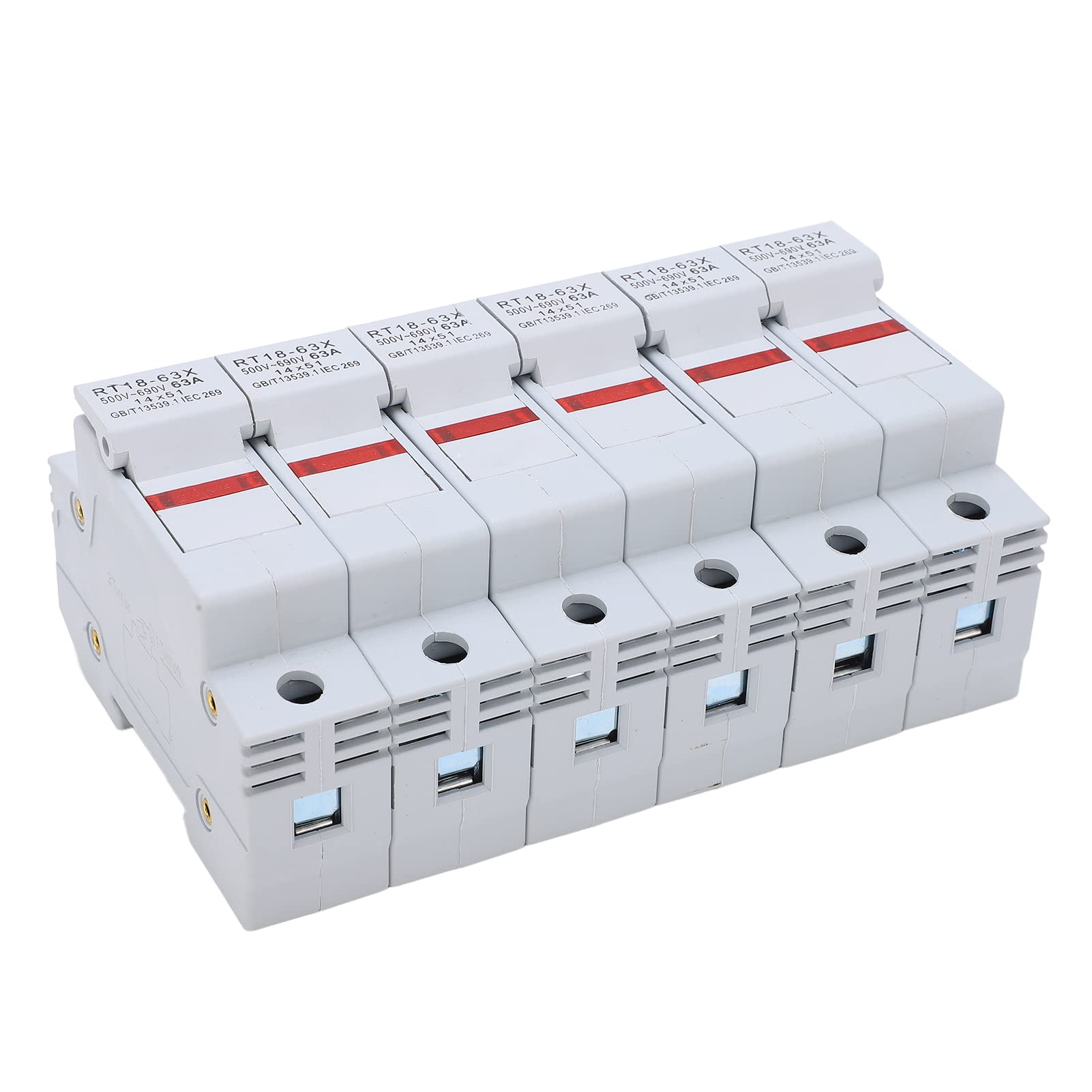 ABS ABS Copper Insurance Basis mit LED -Licht für Stromverteilung, 6 X Sicherungshalter, Mini -Schaltungszubehör (2P) von Marhynchus