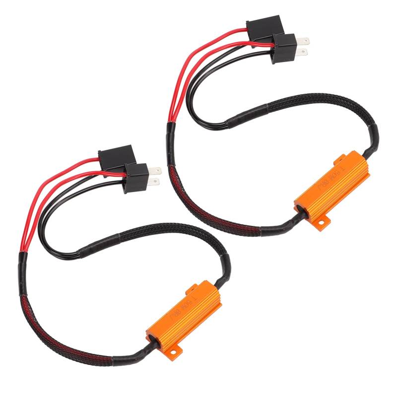 LED -Widerstand LED -Decoder H7 Aluminium -Leichtmetall -Plug -and -Play -Einzeldraht -Einzelwiderstand 8ω 50W für die Fehlerbehebung für LED -Licht -Dekodierung von Marhynchus