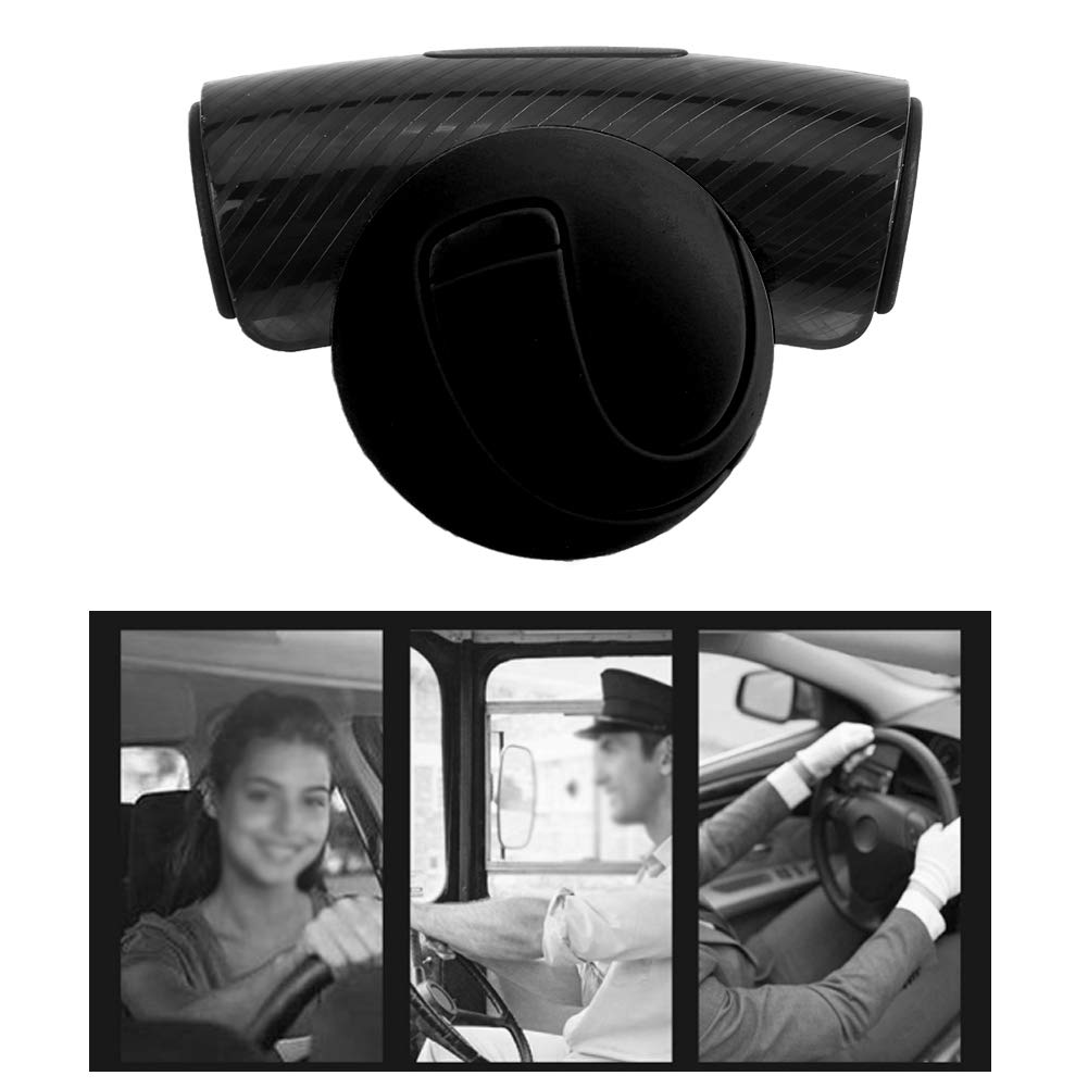 Lenkradknopf, Lenkradkugel, Lenkradknauf, Universeller Autokrollknauf Spinner Spinner Griff Kugel Rad Booster, Auto Innenraum (BLACK) von Marhynchus