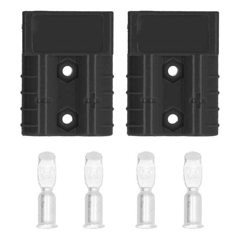 Marhynchus Battery Quick Connection Plug 2pcs 50A Leichtes Trennungsdrahtkabelbaum Kit 6AWG 600 V für Rennboote Trucks Gabelstapler (Black) von Marhynchus