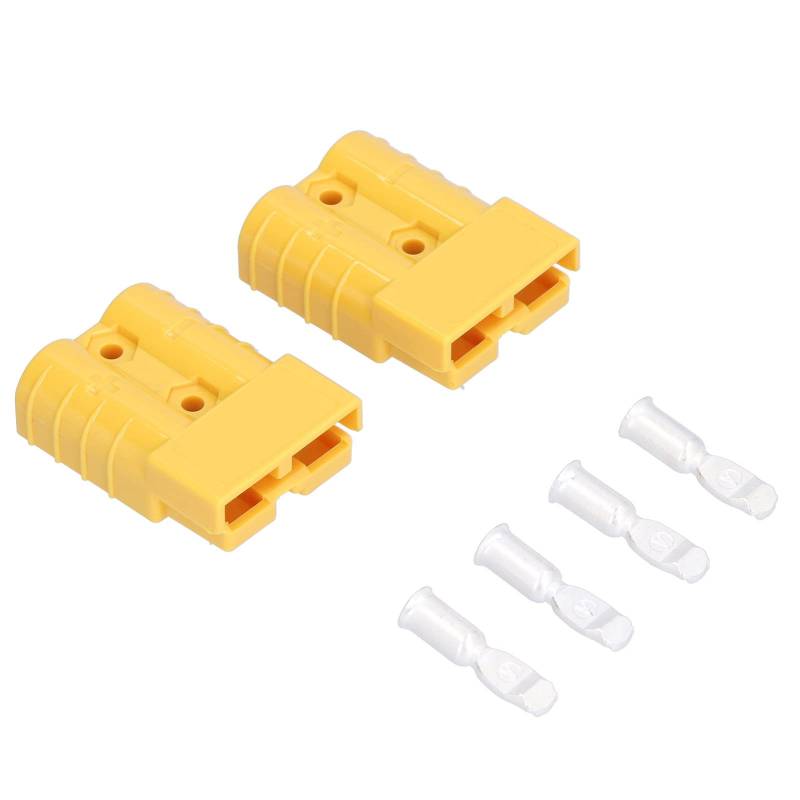 Marhynchus Battery Quick Connection Plug 2pcs 50A Leichtes Trennungsdrahtkabelbaum Kit 6AWG 600 V für Rennboote Trucks Gabelstapler (Yellow) von Marhynchus
