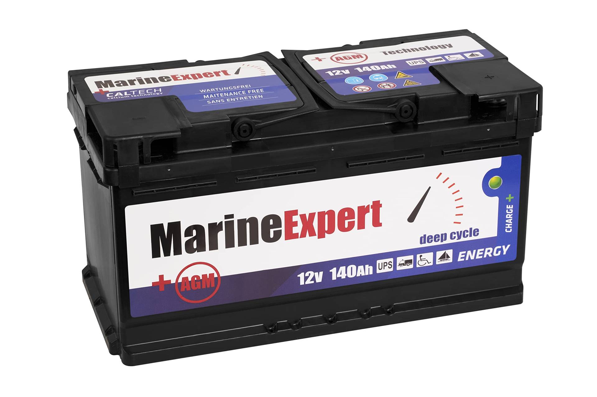 MarineExpert AGM Batterie 12v 140Ah Bootsbatterie akku Solar Batterien Verbraucherbatterie Wohnwagen Versorgungsbatterie Deep Cycle Batterie Wohnmobil Solar 140 Ah von MarineExpert