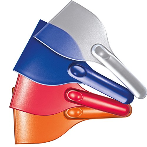 4x Eiskratzer / Farbe: je1x gefrostet klar, orange, rot und blau von Markenlos