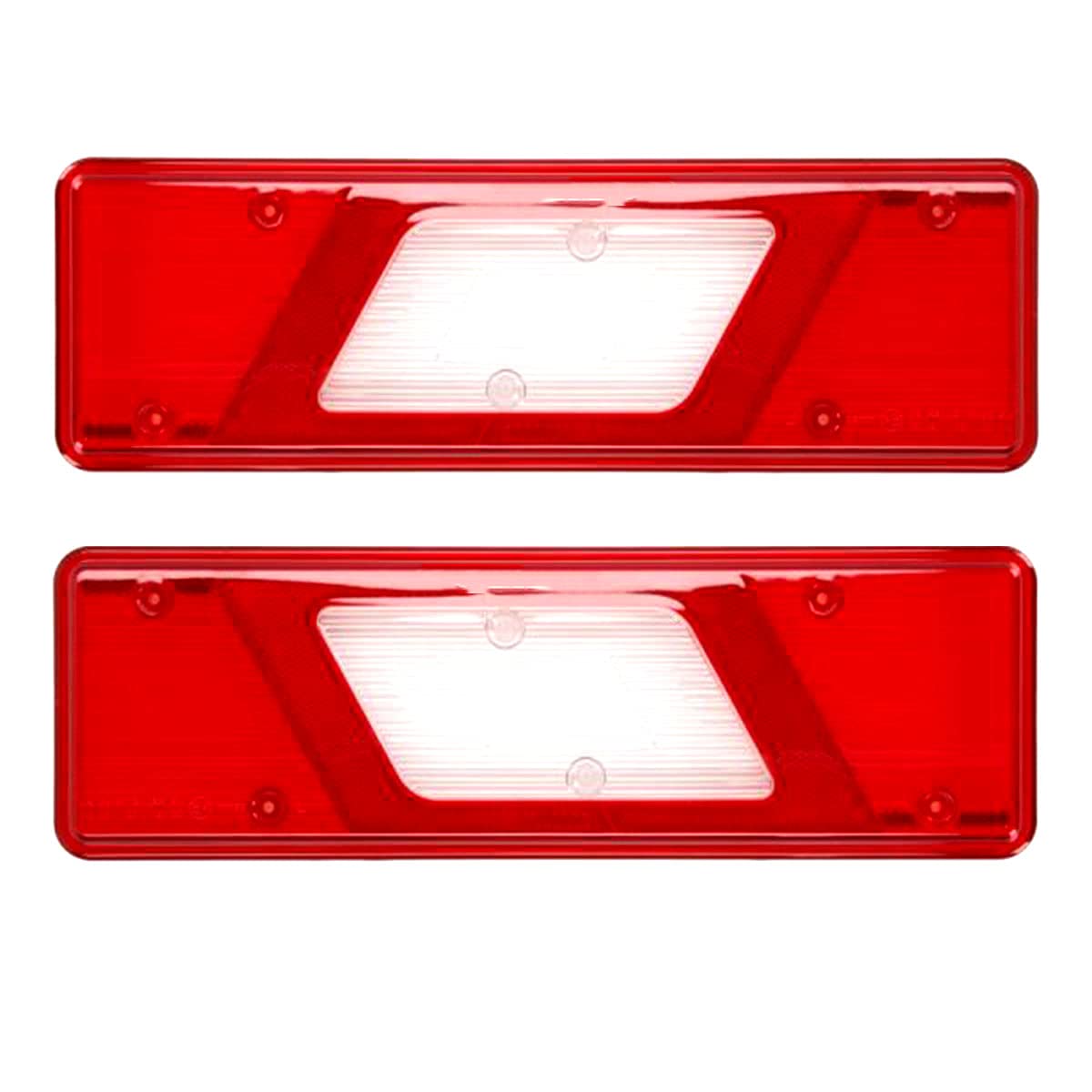 Mars Tech 2 Stück (Links + Rechts) Lichtscheibe Glas TRANSIT TIPPER Ersatzglas Rückleuchten Rücklichtglas LKW PKW Anhänger Heckleuchte Pritsche E 4 von Mars Tech