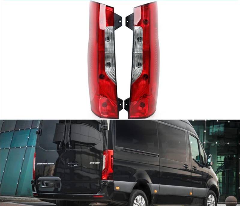Mars Tech Satz Rücklicht Heckleuchten Rückleuchten Rückleuchte Links + Rechts Passend für Sprinter 907 910 Modeljahr 2018+ E-Prüf von Mars Tech