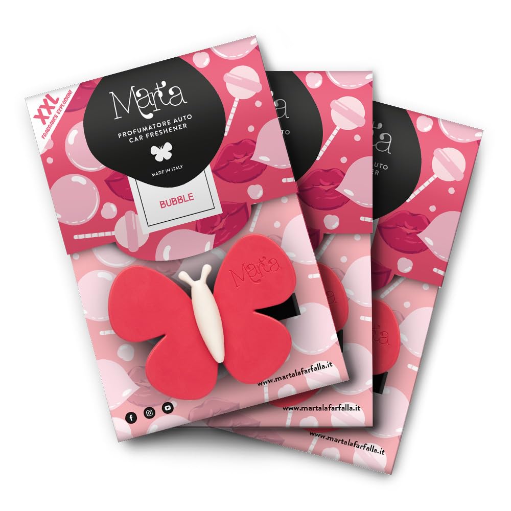 Marta la farfalla Bubble XXL Auto-Lufterfrischer, 3-teiliges Set von Marta la farfalla