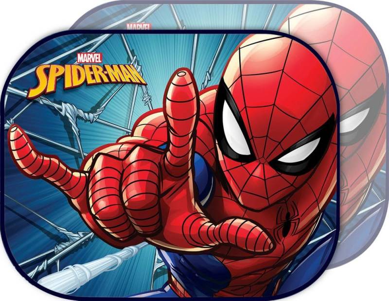 TataWay - Marvel Spiderman Auto-Sonnenschutz | UV-Schutz | Saugnapf-Befestigung | Marvel-Grafiken | 44x35 cm, Multi, Unica, Kunststoff von Marvel Spiderman