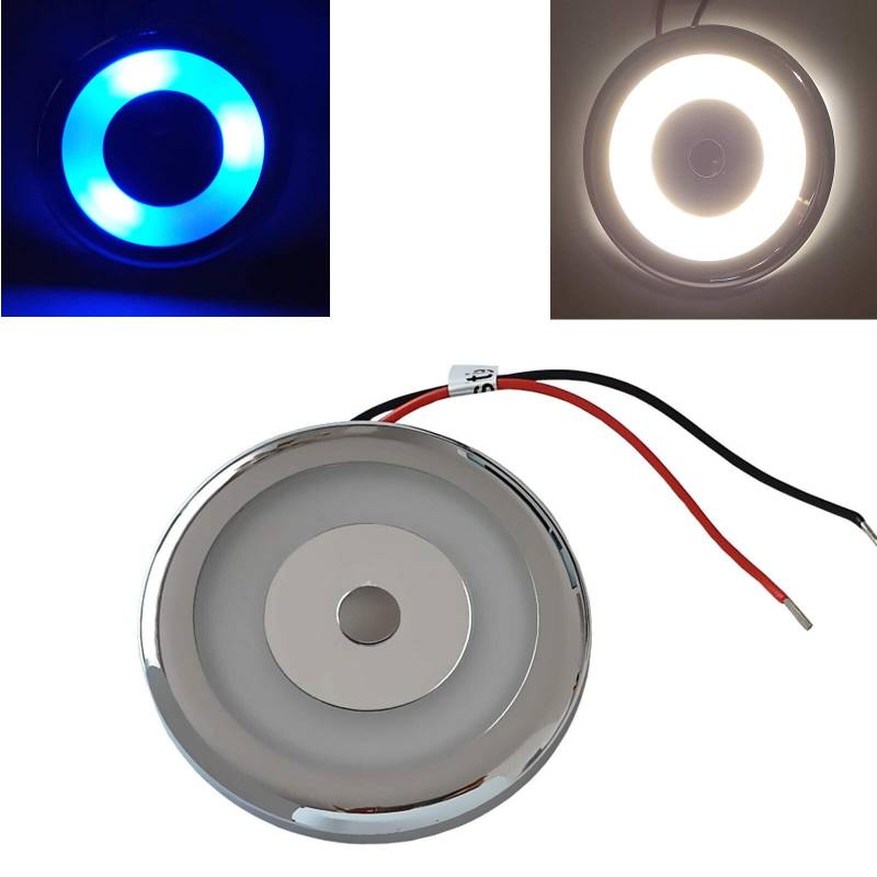 Marvix LED-Strahler, 12 V, 24 V, Touch-Schalter, Dimmer, 70 mm, Downlight, Wohnwagen, Boot von Marvix