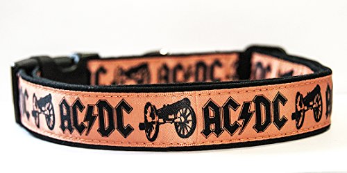 AC/DC For Those About To Rock ACDC Angus Young Hundehalsband Handgemachte Größe L Mit Hundeleine MultiPosition Matching Collar HandMade von MasTazas