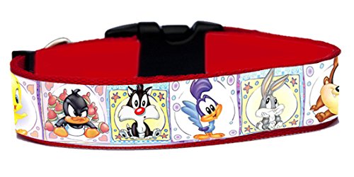Baby Looney Tunes Hundehalsband Handgemachte Größe M Mit Hundeleine MultiPosition Matching Collar HandMade von MasTazas