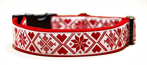 Christmas Scandanavian Style Hundehalsband Handgemachte Größe XL Mit Hundeleine MultiPosition Matching Collar HandMade von MasTazas
