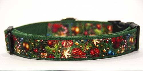 Christmas Tree Ornament Hundehalsband Handgemachte Größe M Mit Hundeleine MultiPosition Matching Collar HandMade von MasTazas
