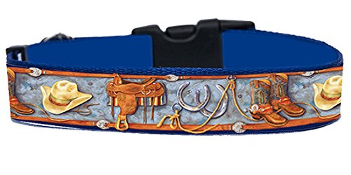Cowboy Hundehalsband Handgemachte Größe L Mit Hundeleine MultiPosition Matching Collar HandMade von MasTazas