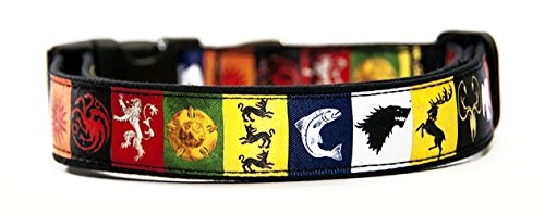 Game Of Thrones Houses Hundehalsband Handgemachte Größe L Mit Hundeleine MultiPosition Matching Collar HandMade von MasTazas