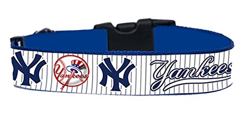 New York Yankees NY Hundehalsband Handgemachte Größe L Mit Hundeleine MultiPosition Matching Collar HandMade von MasTazas