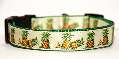 Pineapples Hundehalsband Handgemachte Größe L Mit Hundeleine MultiPosition Matching Collar HandMade von MasTazas