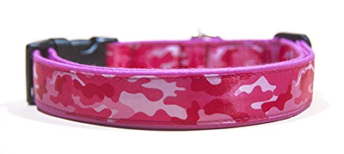 Pink Camouflage Hundehalsband Handgemachte Größe XL Mit Hundeleine MultiPosition Matching Collar HandMade von MasTazas