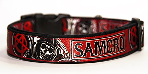 Sons Of Anarchy Samcro Redwood Original Hundehalsband Handgemachte Größe L Mit Hundeleine MultiPosition Matching Collar HandMade von MasTazas